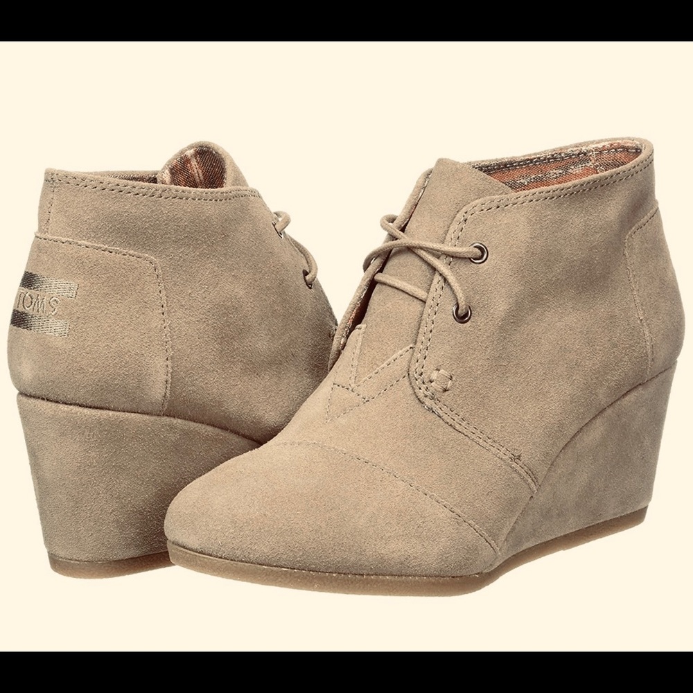 Toms Desert Wedge Ankle Bootie 8.5